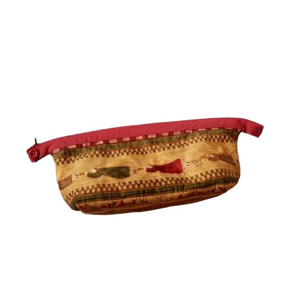 Pouch Bag Boho Retro Colorful Talon Zipper Wallet Makeup Travel Accessory Cute - Picture 1 of 16